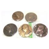 x5- Presidents and Notable People table medals,