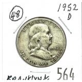 1952-D Franklin half dollar