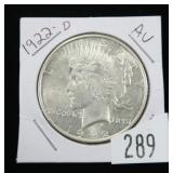 1922-D Peace dollar, AU