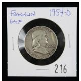 1954-D Franklin half dollar