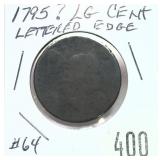 No date lettered edge U.S. large cent