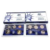 x2- 2002 Proof sets, -x2 sets, Sold by the piece,
