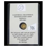 1855 California fractional gold replica