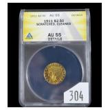 1911 $2.50 Gold Indian Quarter Eagle, ANACS