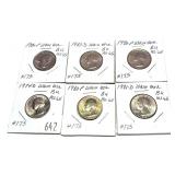 Lot, quarters 1974-1990, 6 pcs.