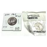 Lot, quarters: 1964, 1965, 2 pcs.