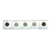 Lot of 1921 Buffalo nickels, 5 pcs.