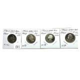 Lot, Proof quarters 1990-S-1993-S, 4 pcs.