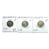 Lot of 1927-S/1928-S Buffalo nickels, 3 pcs.