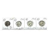 x4- Quarters, 90% silver, -x4 quarters, Sold by