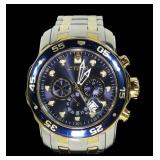 Invicta Pro Diver stainless steel chronograph in