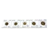 Lot of French coins, 5 pcs.
