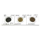 Lot of German coins, 3 pcs.
