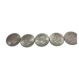 x5- Eisenhower dollars, mixed dates, -x5