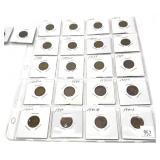 Lot of wheat cents, 24 pcs.