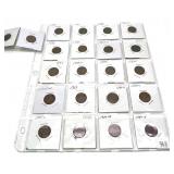 Lot of wheat cents, 24 pcs.