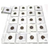Lot of wheat cents, 24 pcs.