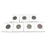 Lot of Canadian nickels, 7 pcs.