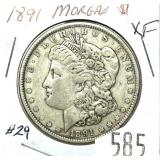 1891 Morgan dollar