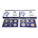 x2- 2000 Proof sets, -x2 sets, Sold by the piece,
