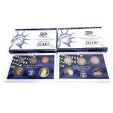 x2- 2000 Proof sets, -x2 sets, Sold by the piece,