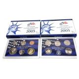 x2- 2005 Proof sets, -x2 sets, Sold by the piece,