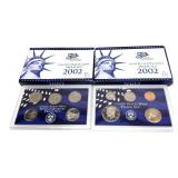 x2- 2002 Proof sets, -x2 sets, Sold by the piece,