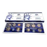 x2- 2002 Proof sets, -x2 sets, Sold by the piece,