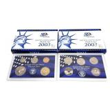 x2- 2003 Proof sets, -x2 sets, Sold by the piece,