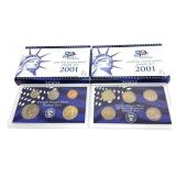 x2- 2001 Proof sets, -x2 sets, Sold by the piece,