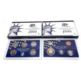 x2- 1999 Proof sets, -x2 sets, Sold by the piece,