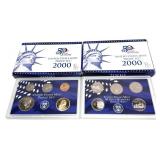 x2- 2000 Proof sets, -x2 sets, Sold by the piece,