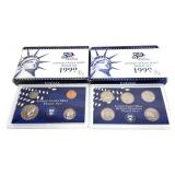 x2- 1999 Proof sets, -x2 sets, Sold by the piece,