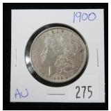 1900 Morgan dollar, AU