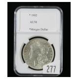 1902 Morgan dollar, AU-58