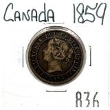 1859 Canadian large cent