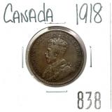 1918 Canadian large cent