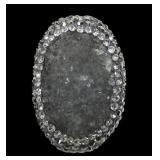 Turkish sterling silver druzy quartz ring with