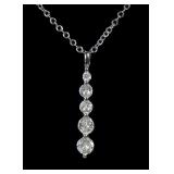 Life Journey CZ pendant on 16" sterling chain with