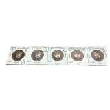 x5- Proof half dollars, mixed dates, -x5 half