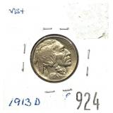 1913-D Buffalo nickel, Type I