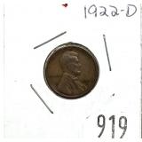 1922-D Lincoln cent
