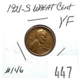 1921-S Lincoln cent