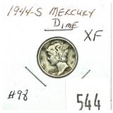 1944-S Mercury dime