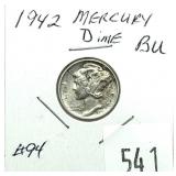 1942 Mercury dime