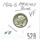 1926-S Mercury dime