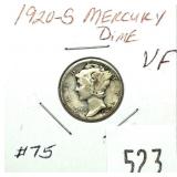 1920-S Mercury dime