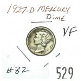 1927-D Mercury dime