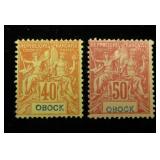 Obock 41, 42, MH, CV $52