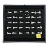 Lot, horseshoe nail rings, assorted sizes, new,